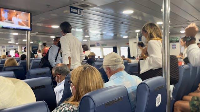 The boat to Capri, Italy
