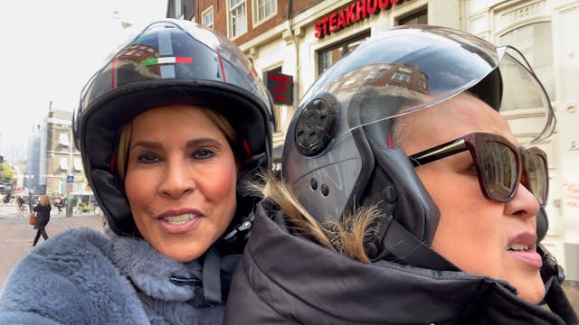 Always fun on the scooter with moon