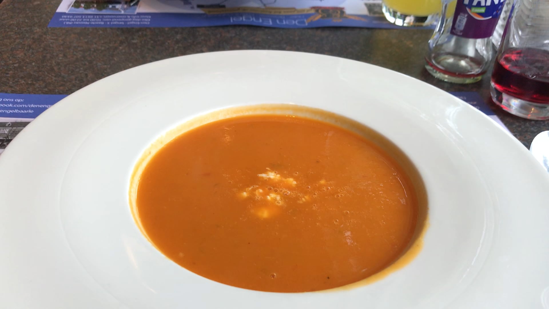 Sweet potato soup with Feta