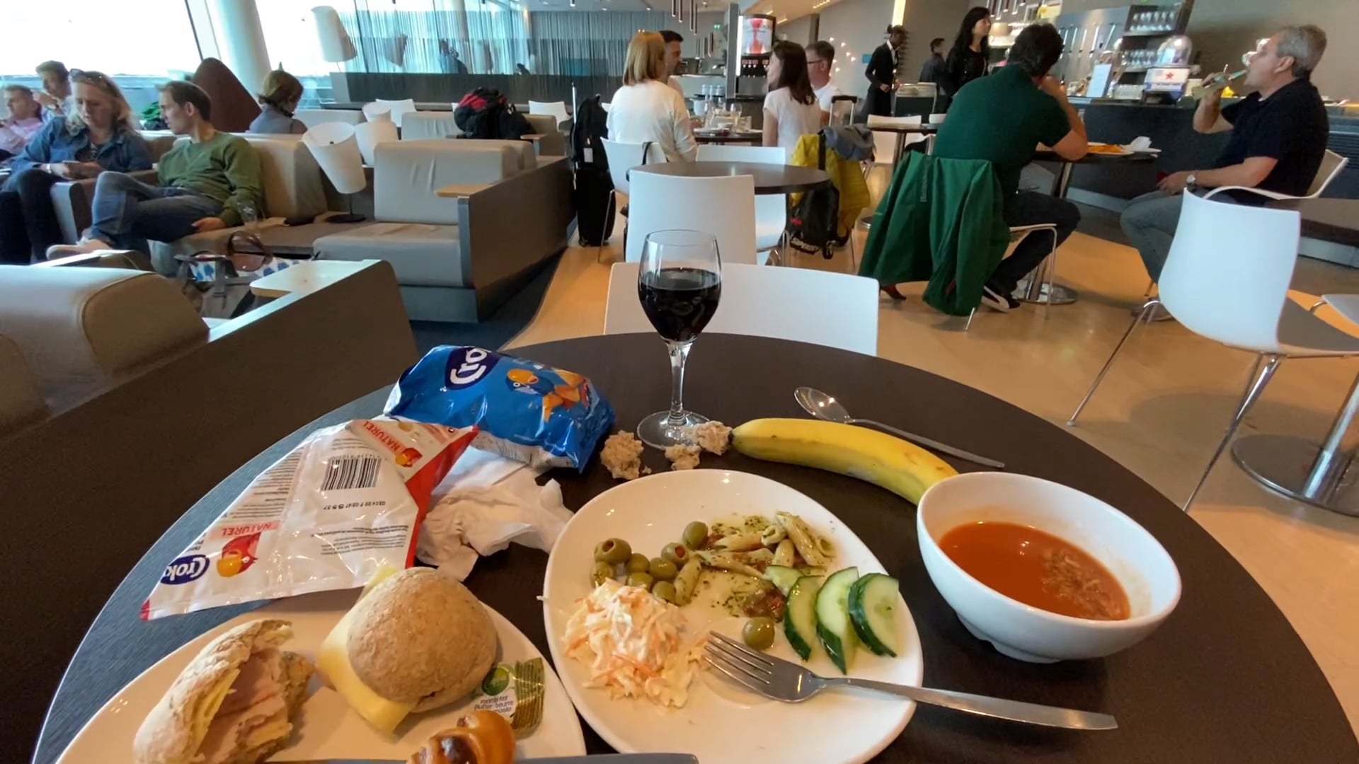 In the lounge on my way to Vietnam