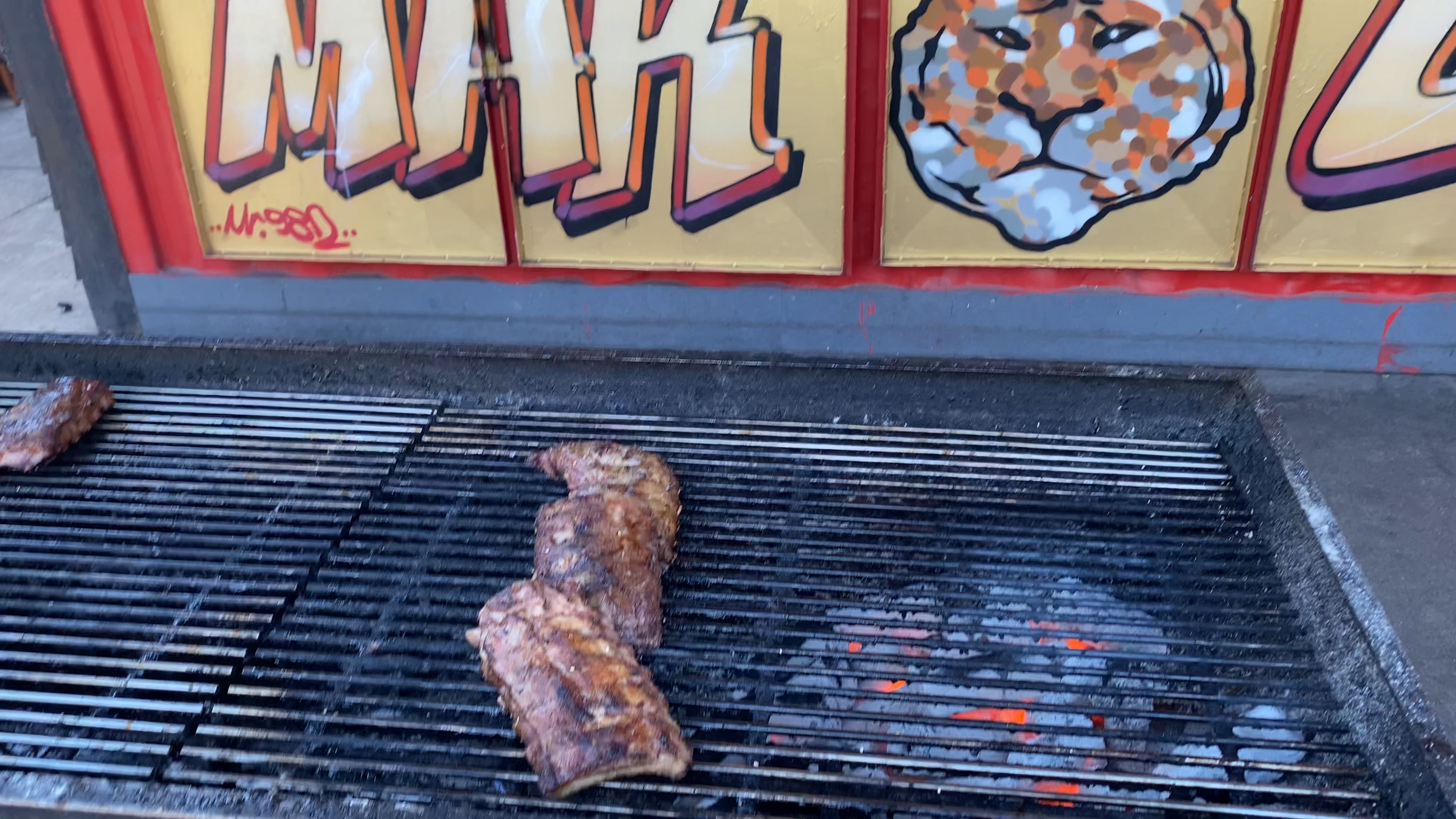Ribs on the foodcourt in Copenhagen