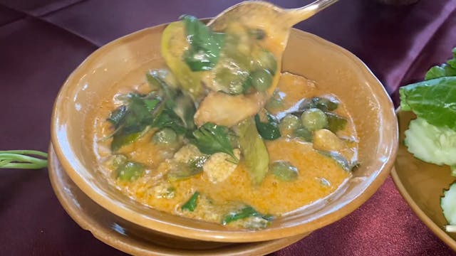 Local fish in Red curry