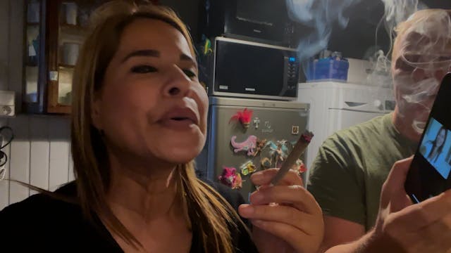 Smoking a joint in Amsterdam