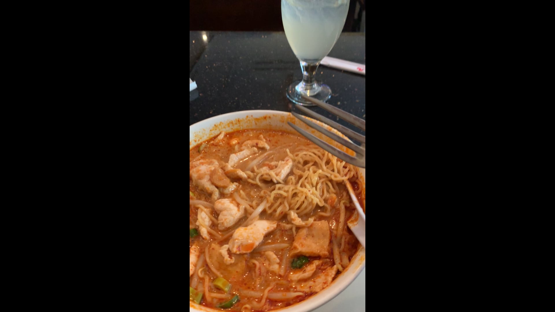 Red curry noodle soup