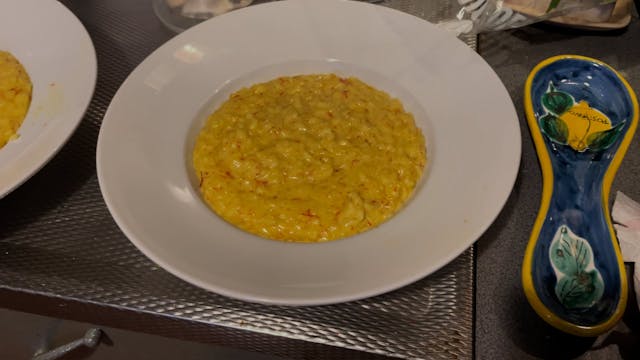 Home made risotto Milanese