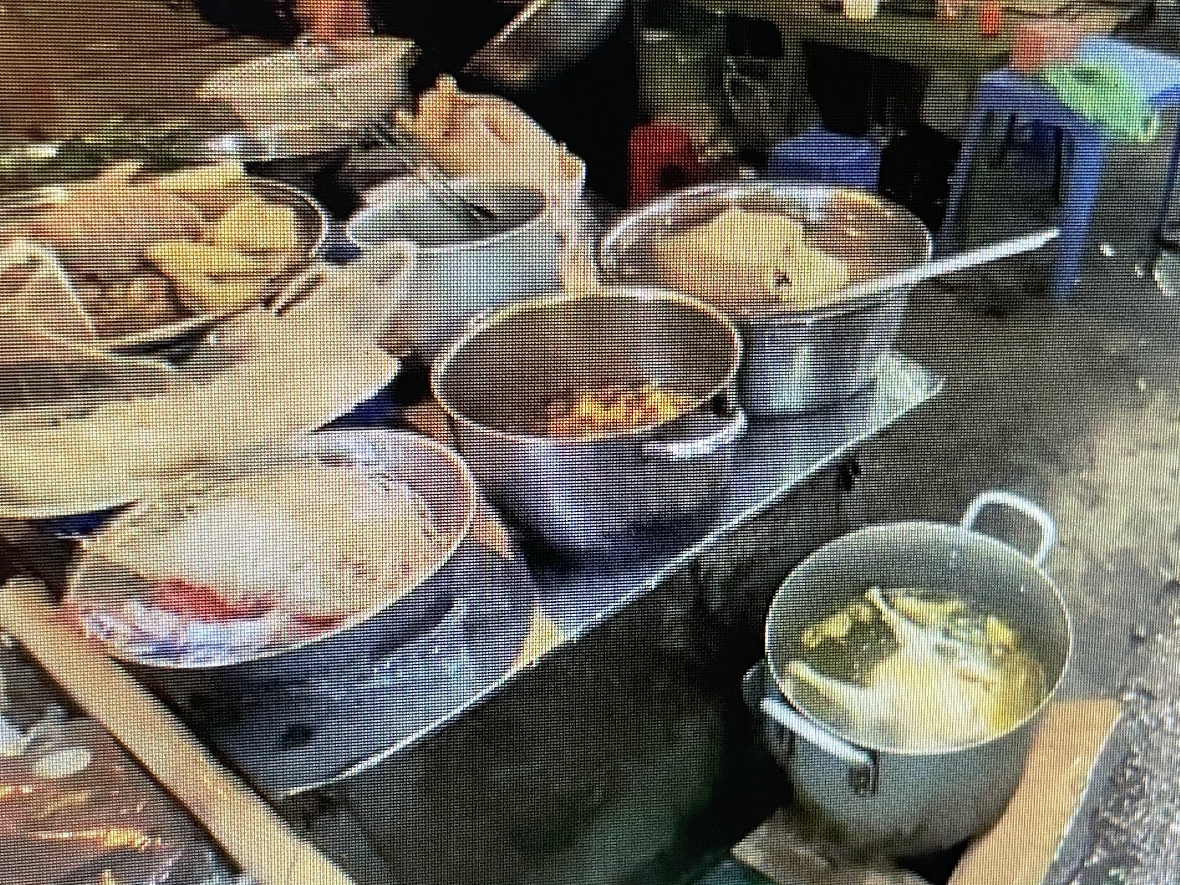 Poached chicken and the water is broth