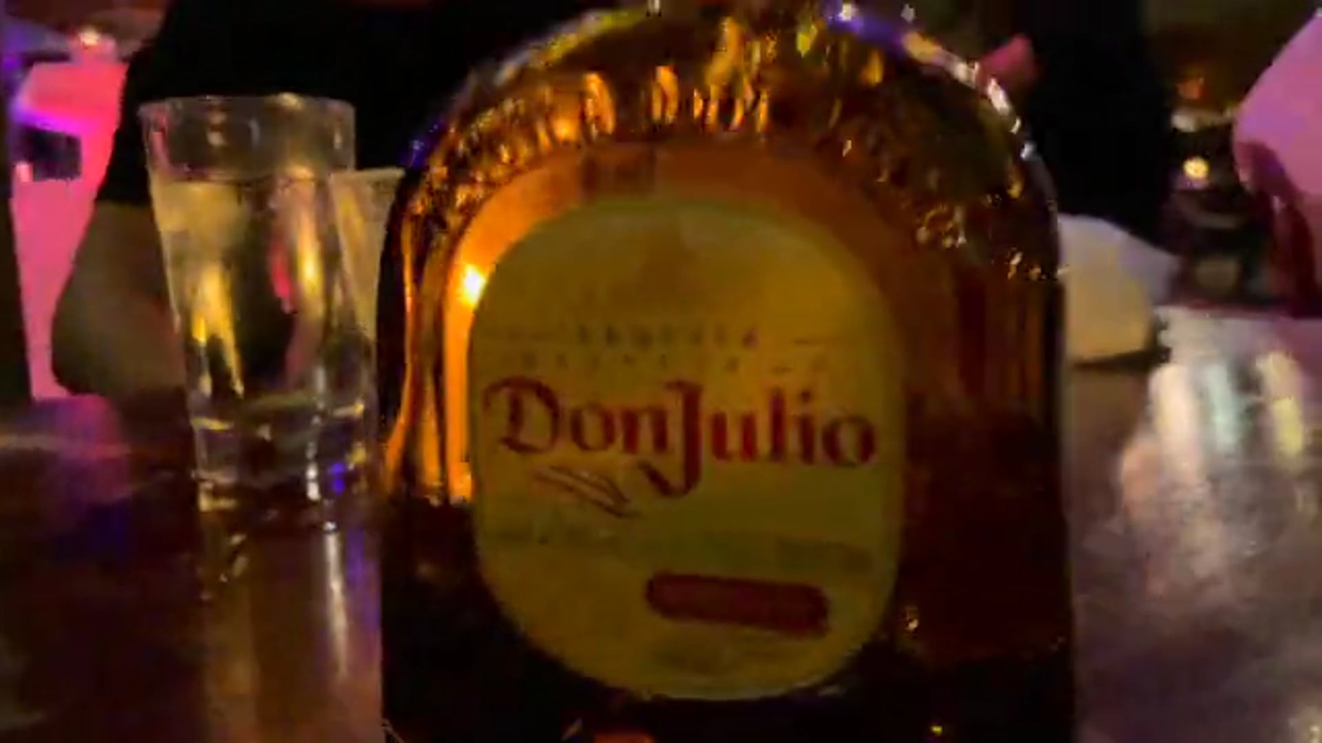 The buddies are having a shot