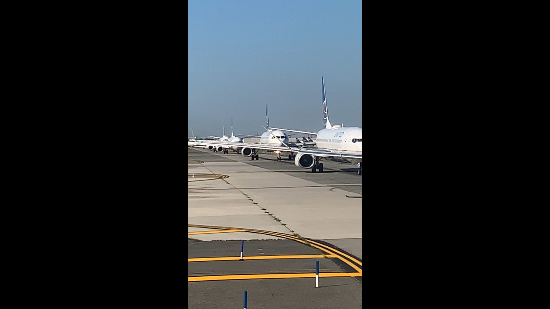 We are in line waiting to take off