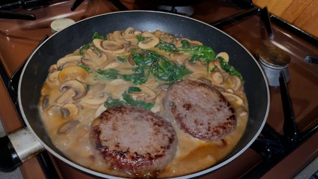 Sliders in a creamy pepper sauce with...
