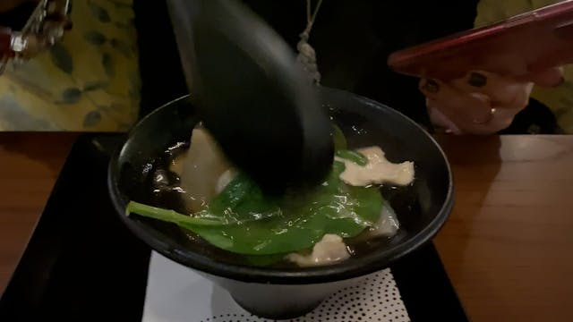 Wonton soup and hot and sour at PF Ch...