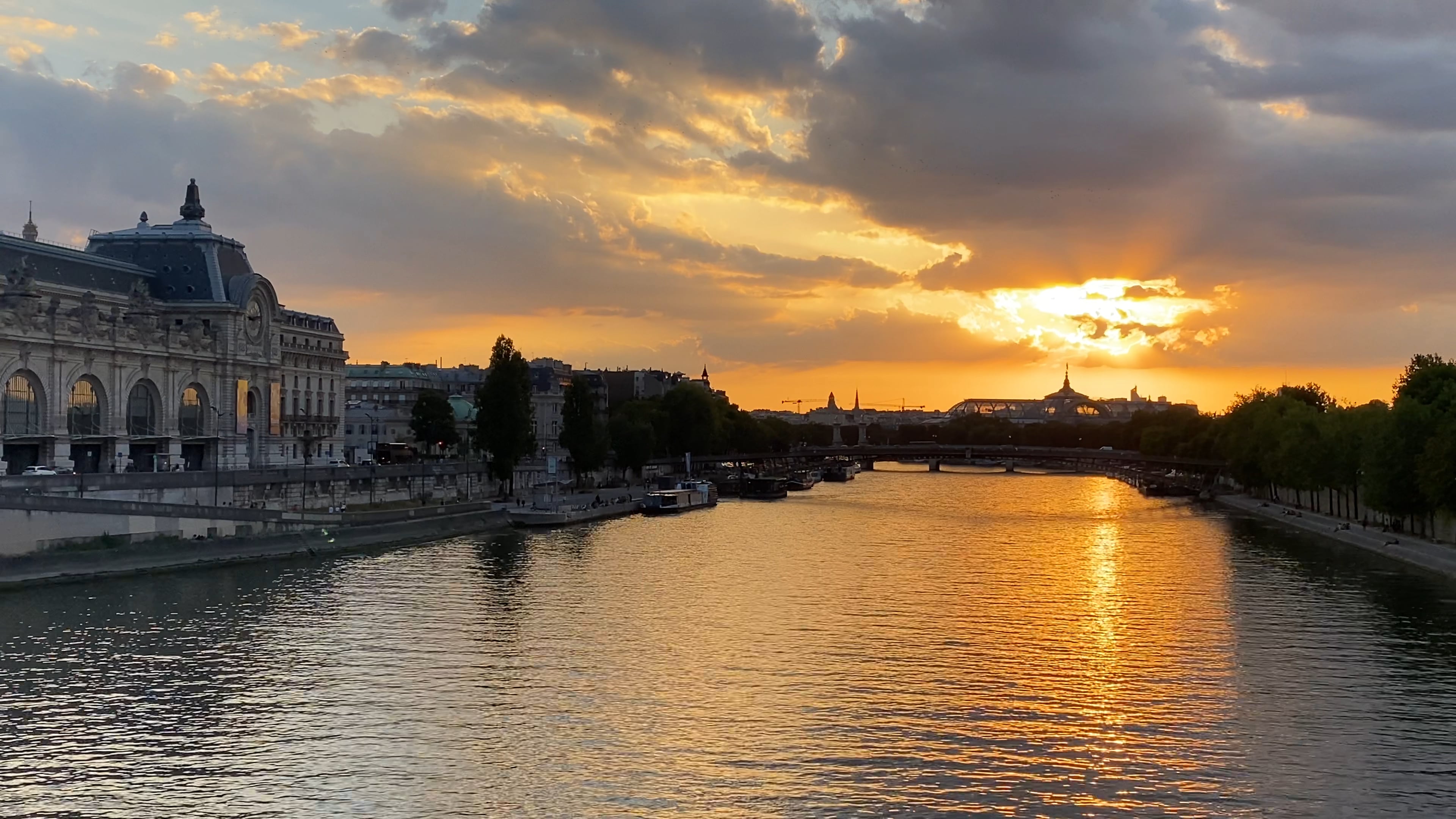 Sunset on the river Seine