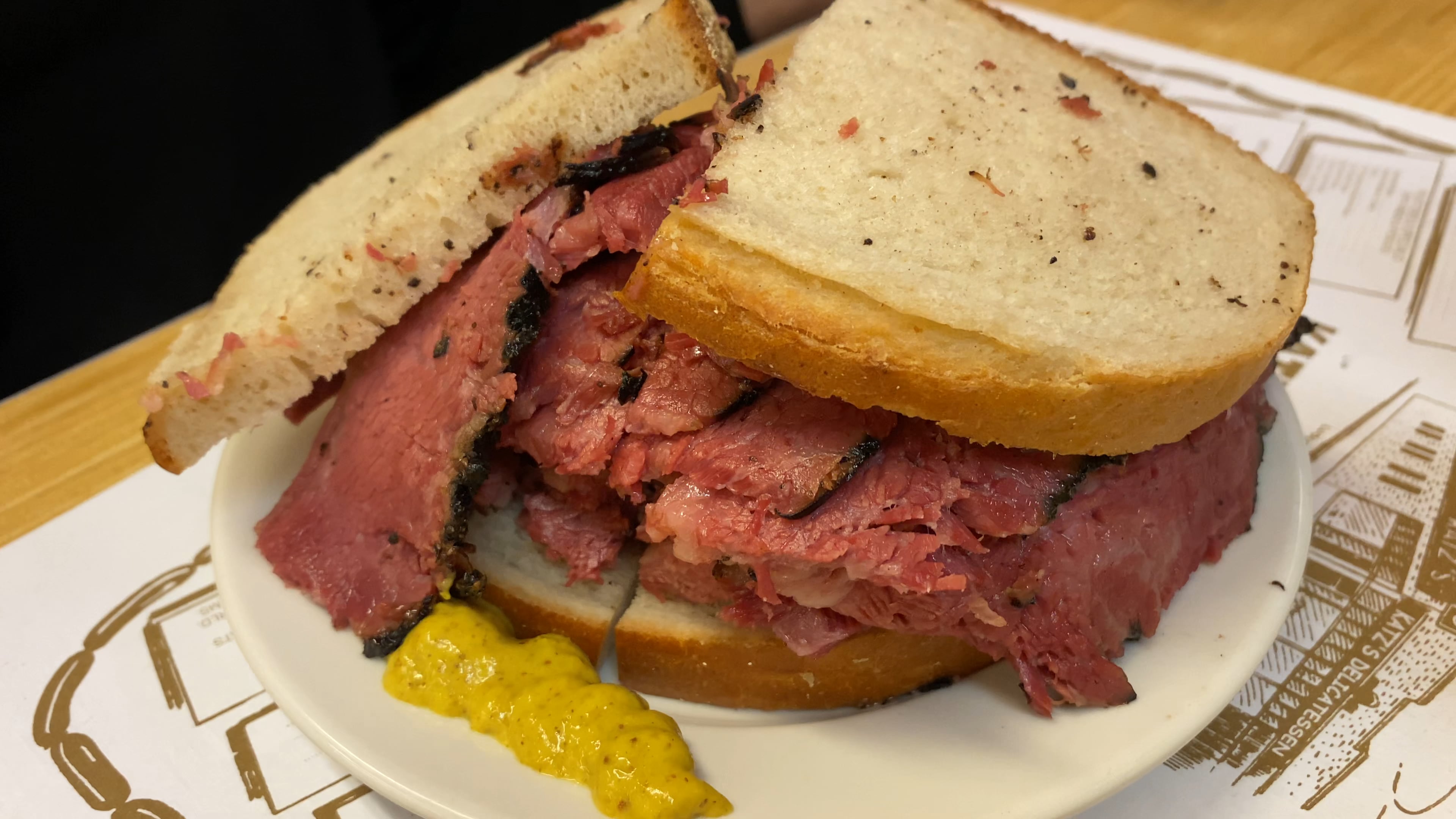 Pastrami sandwich at Katz