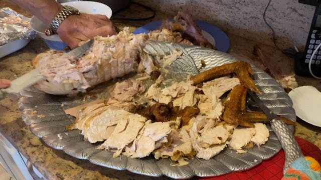 Carving the turkey