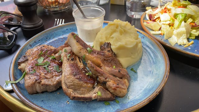 Lamb chops last meal in Paris 