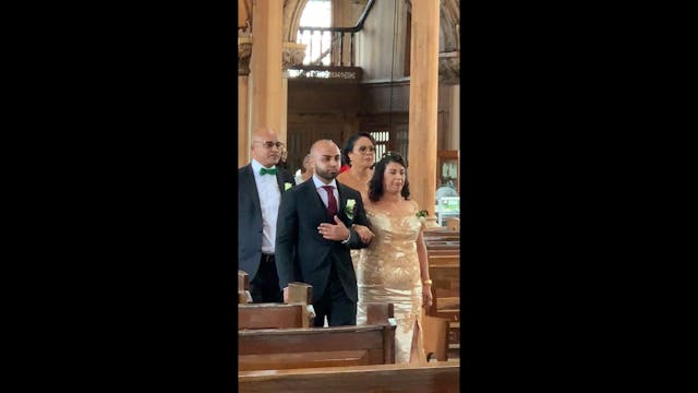 There is the groom