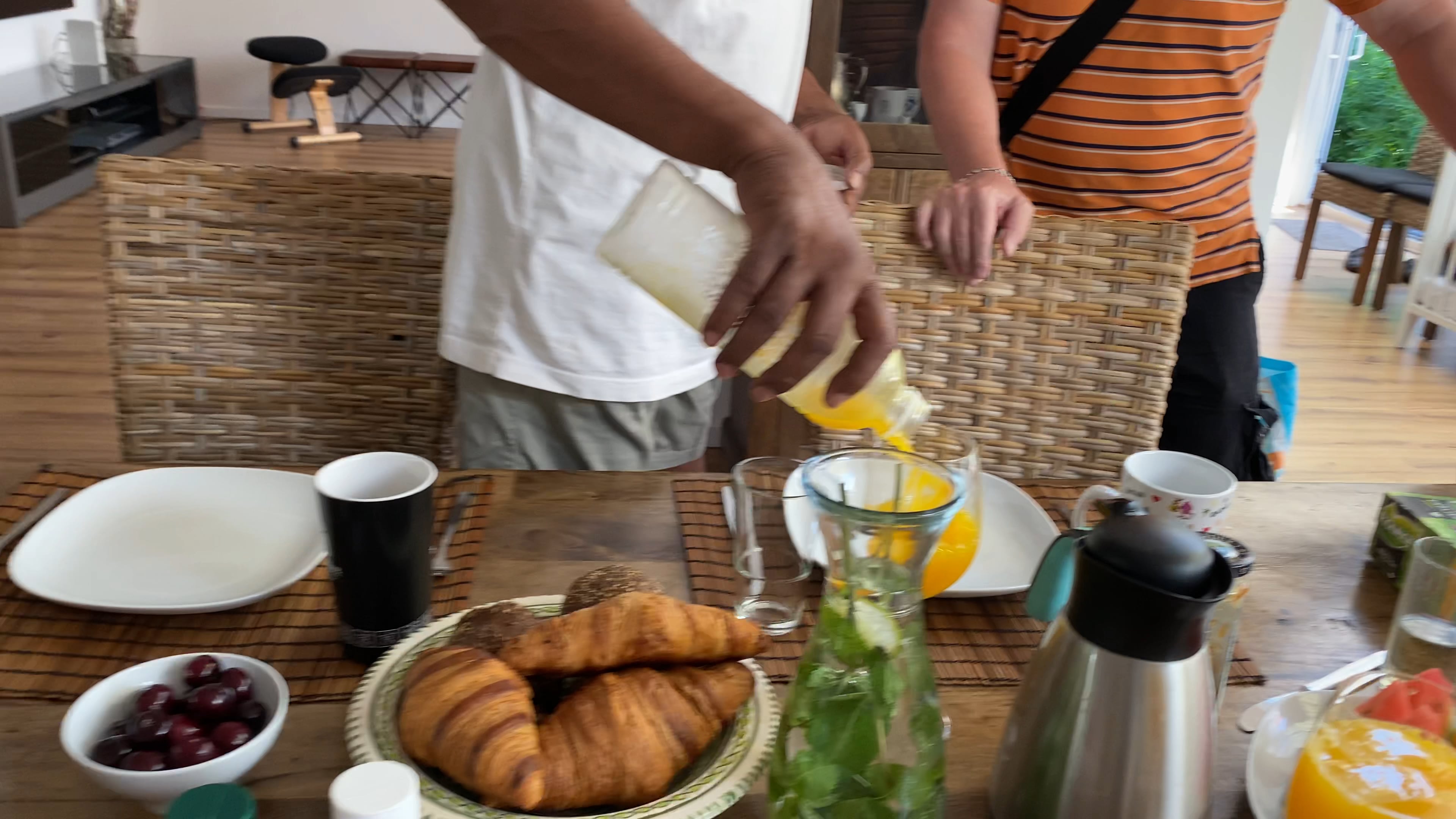 At my cousin Diana and Prem for lunch