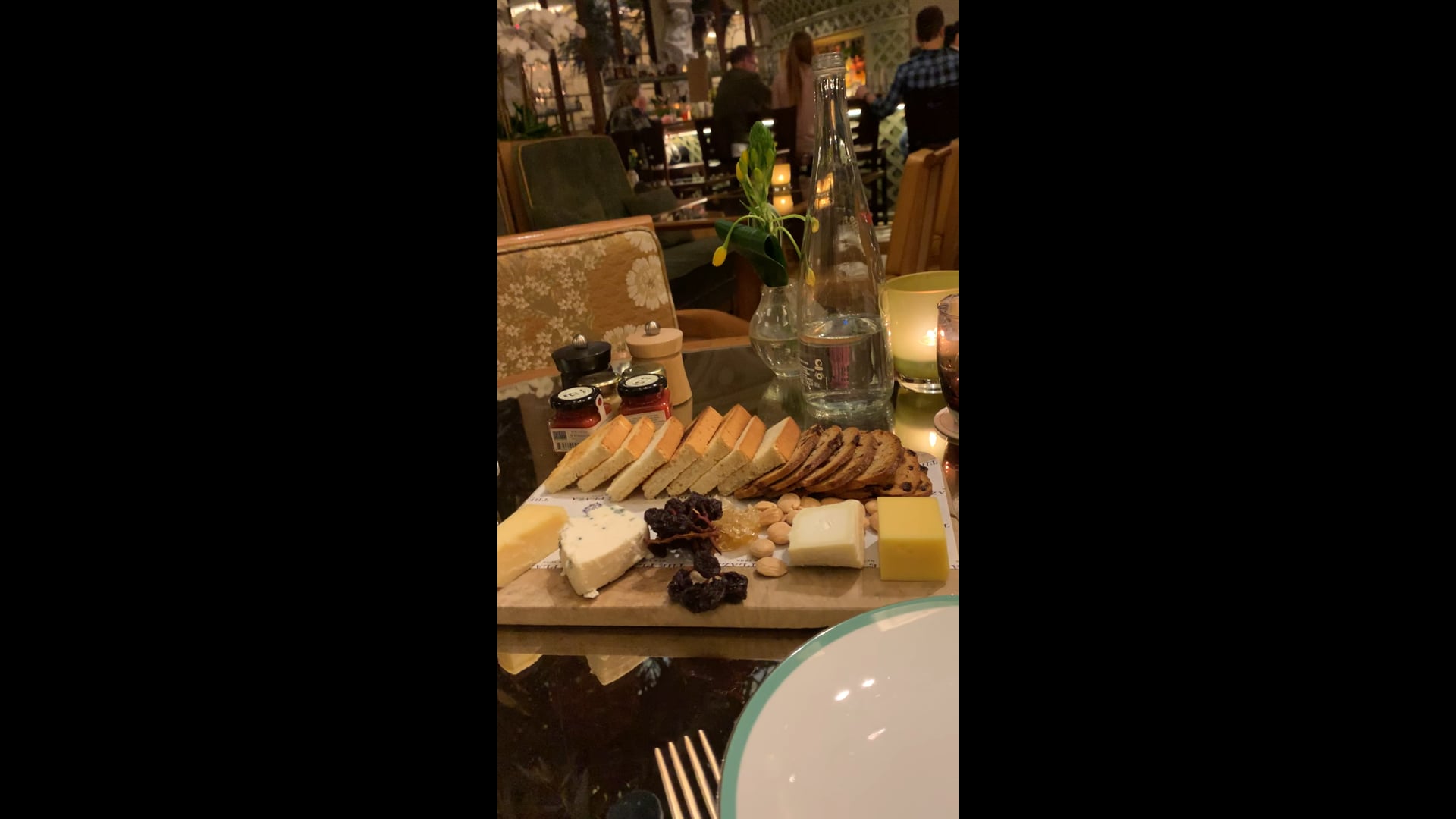 Cheese platter at the plaza