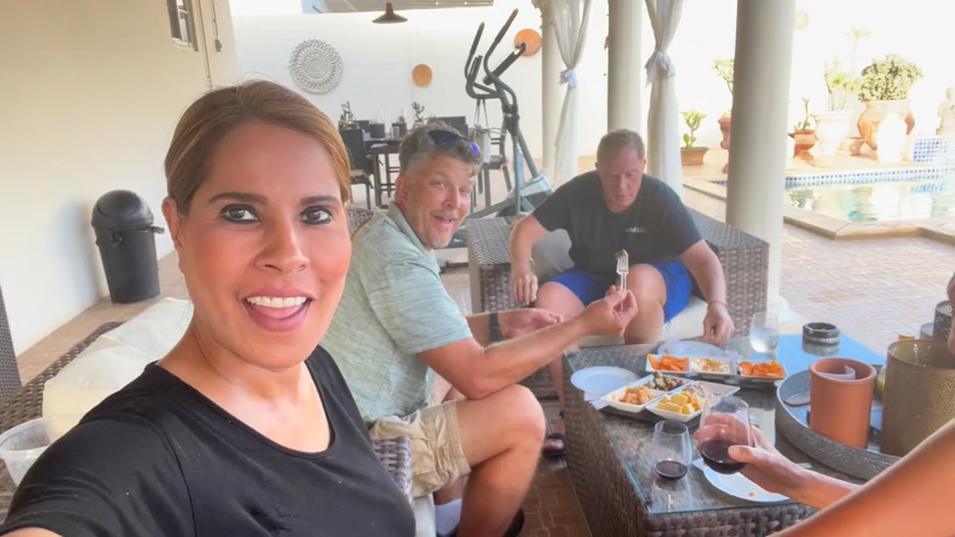 Keith and Sue over for dinner