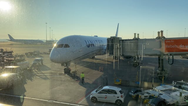 The plane is here