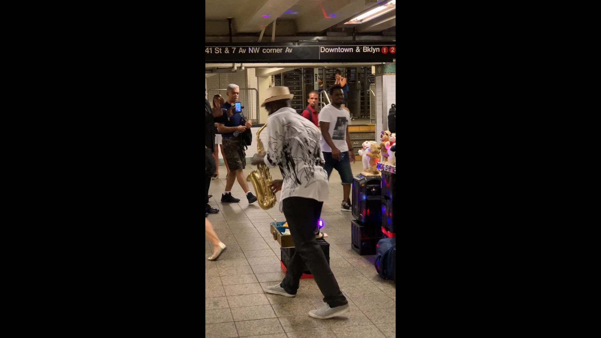 In the subway in Manhattan