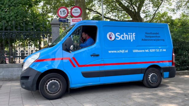 On a scooter in Amsterdam