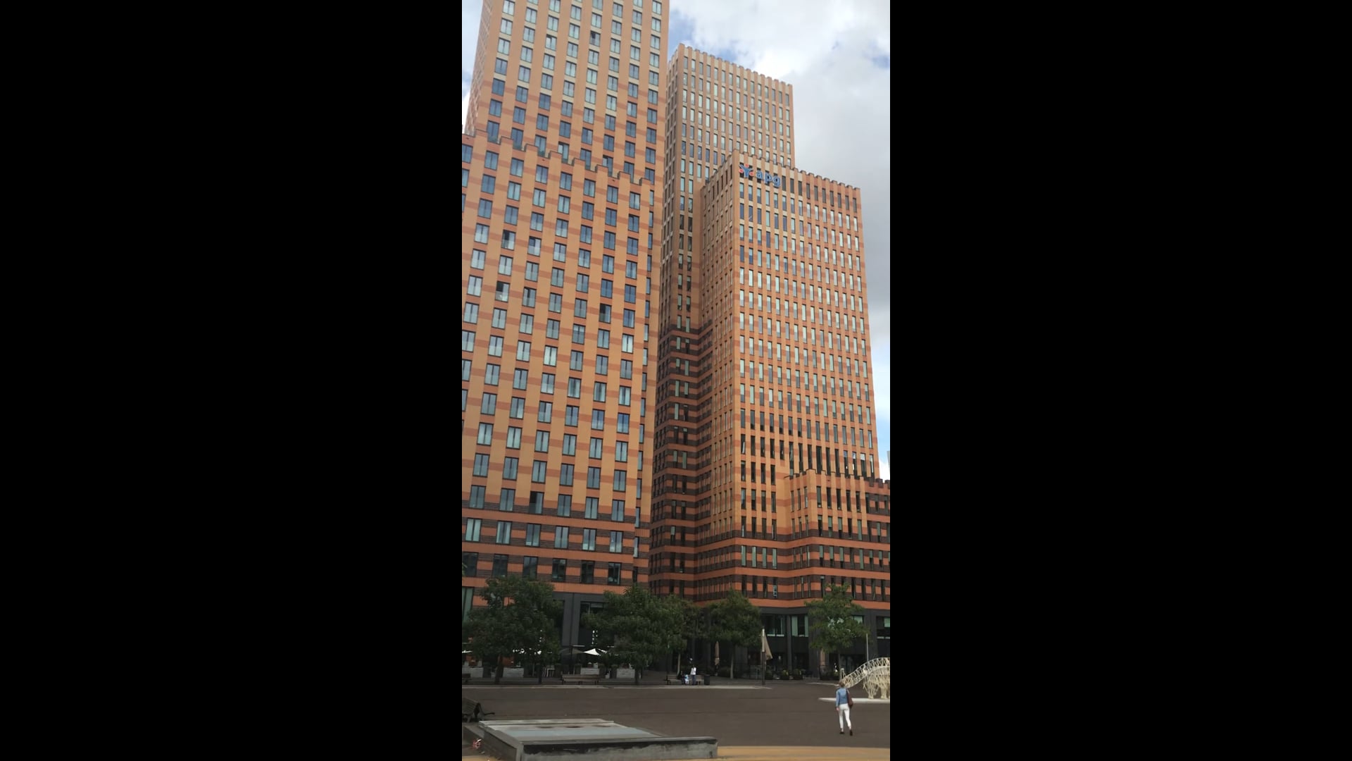 Fashion show in Amsterdam financial district