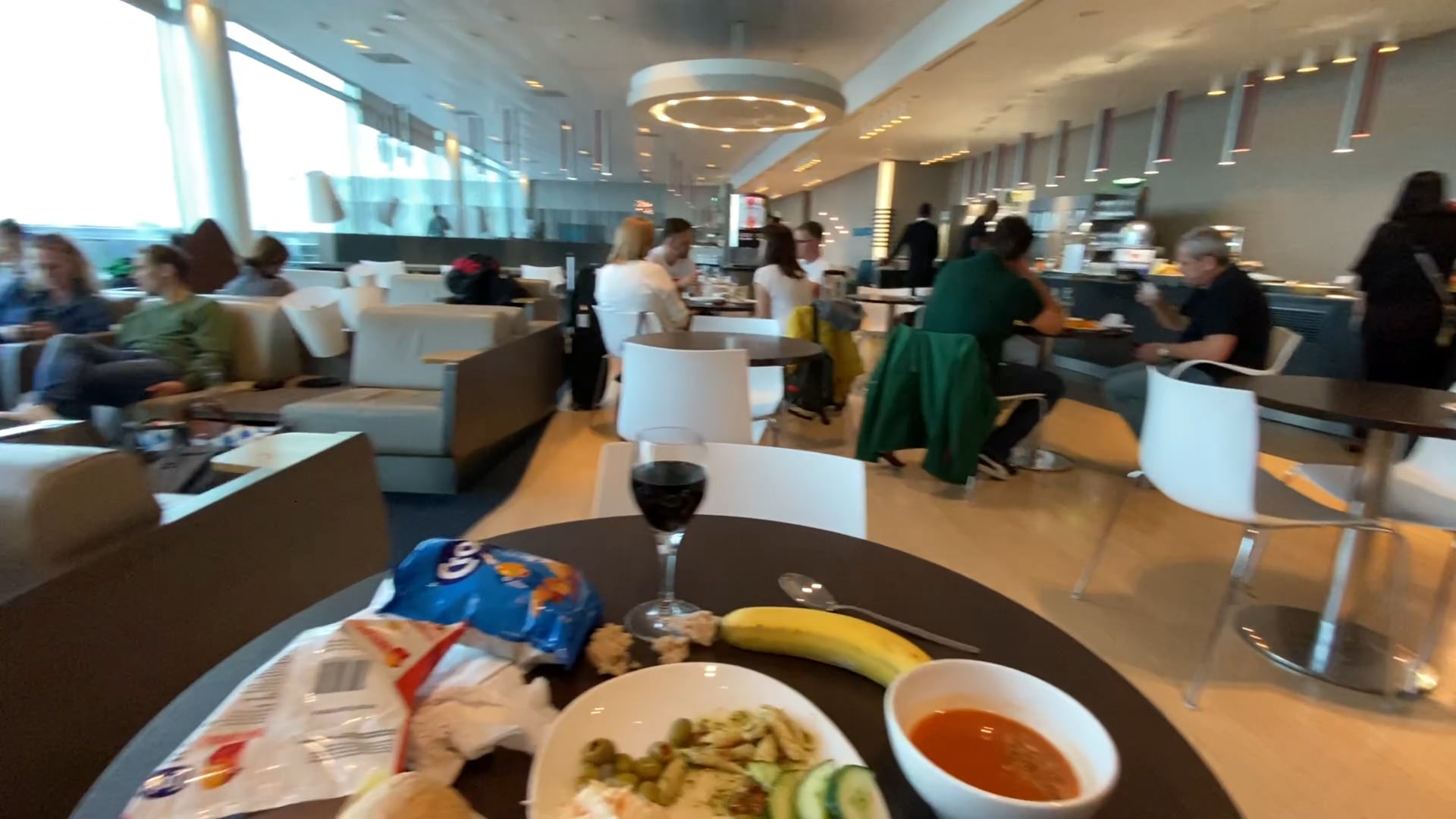 In the lounge in Amsterdam