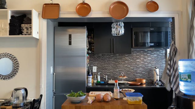 Cooking a sweet potato dish