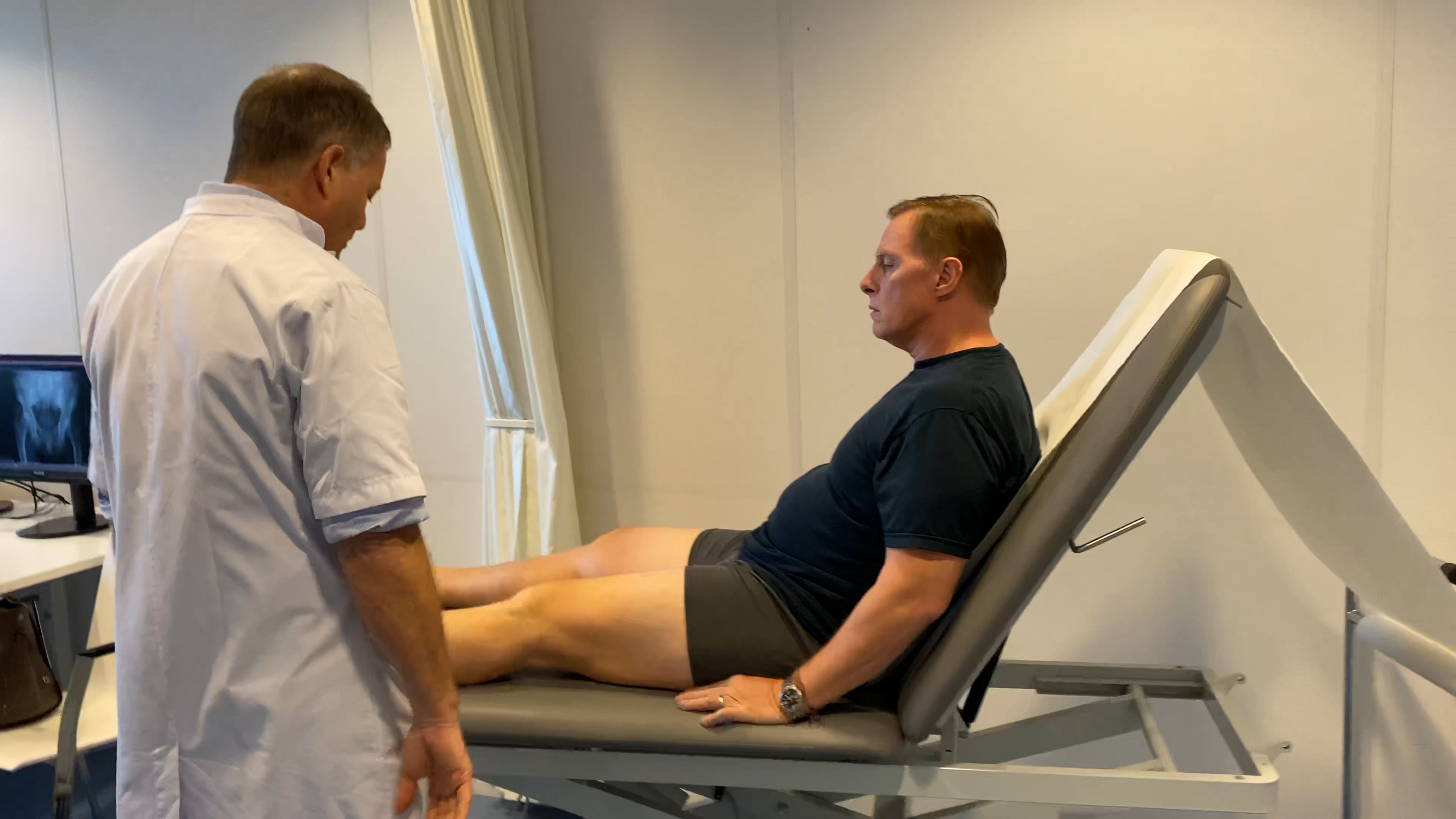 Hubby at the orthopedic surgeon