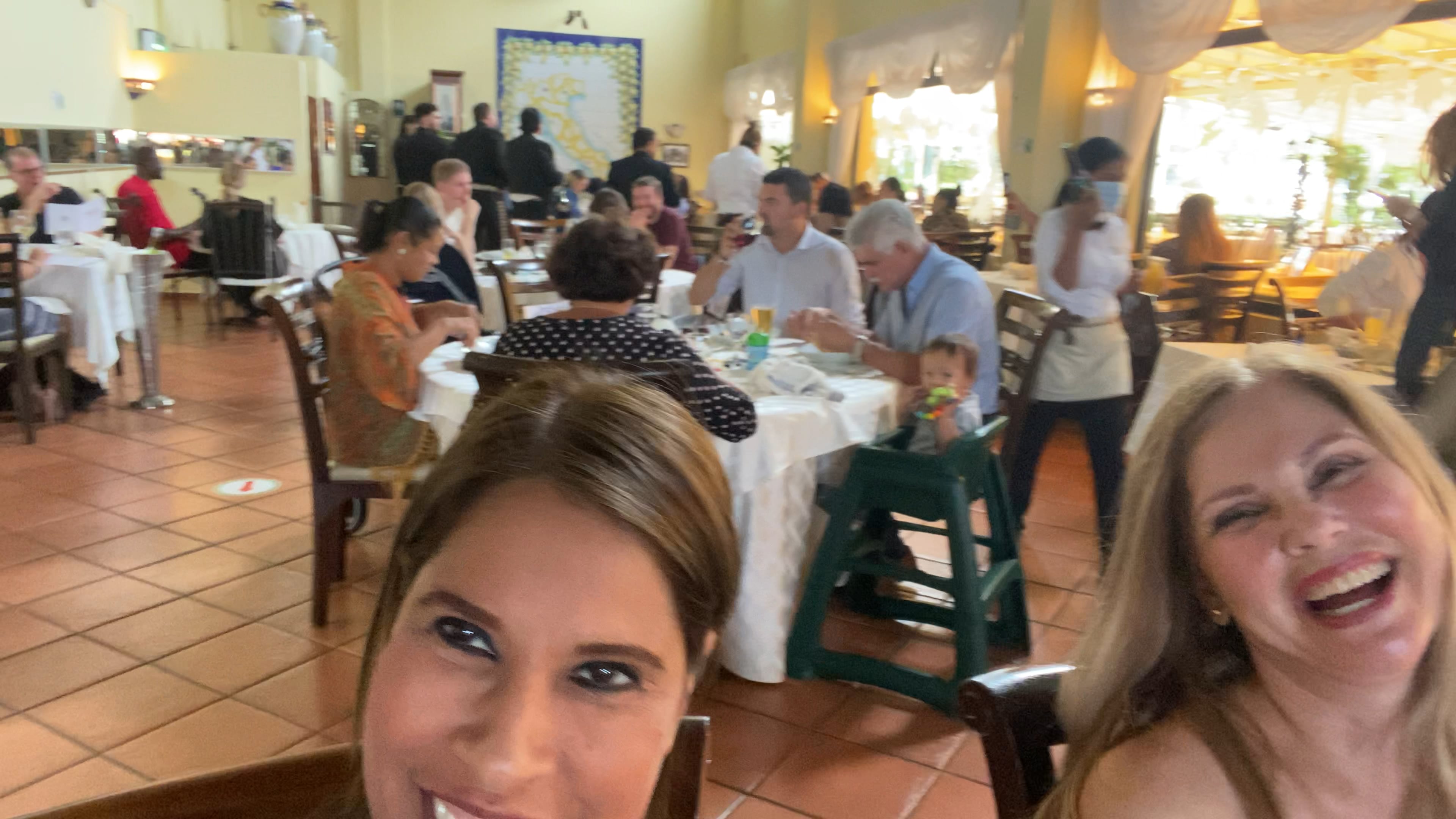 Big laughs during lunch