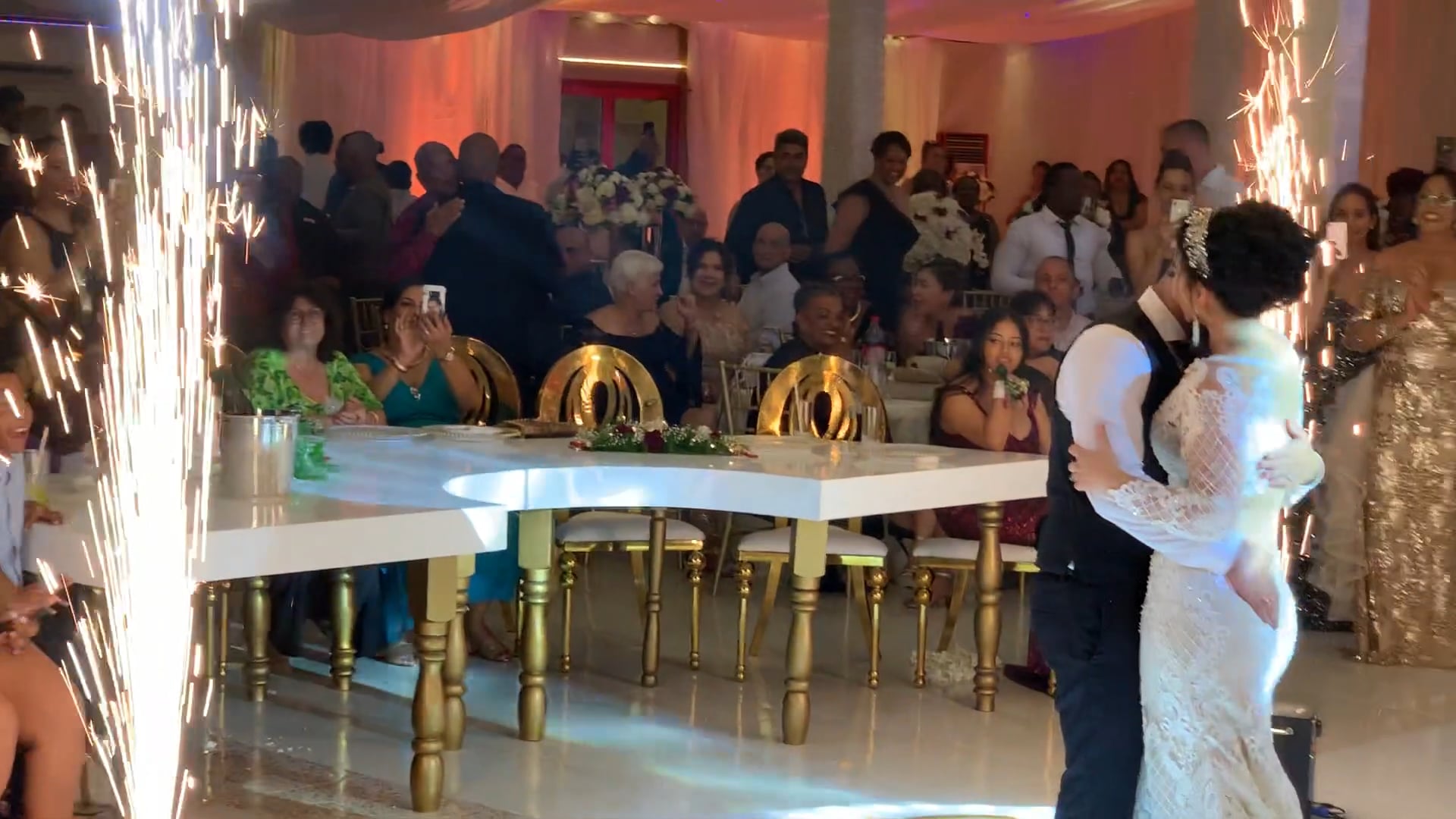 Wedding danceThe bride and groom are doing their first dance...