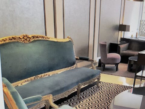 The lobby of the hotel