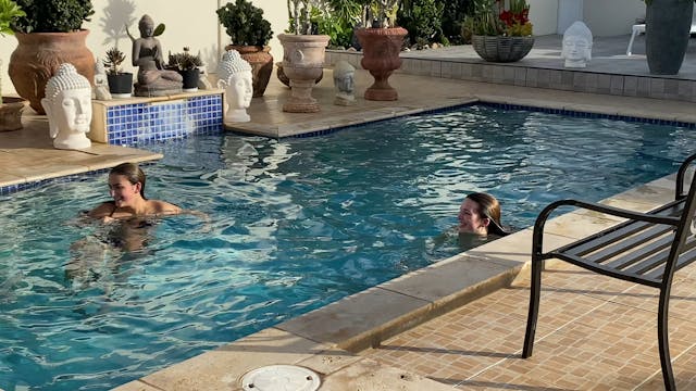In the pool