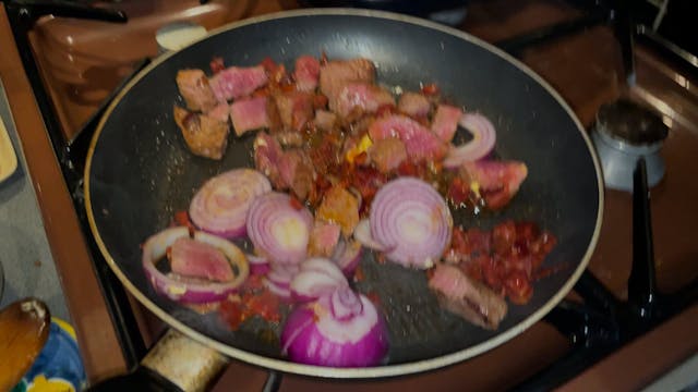 Steak with Chorizo