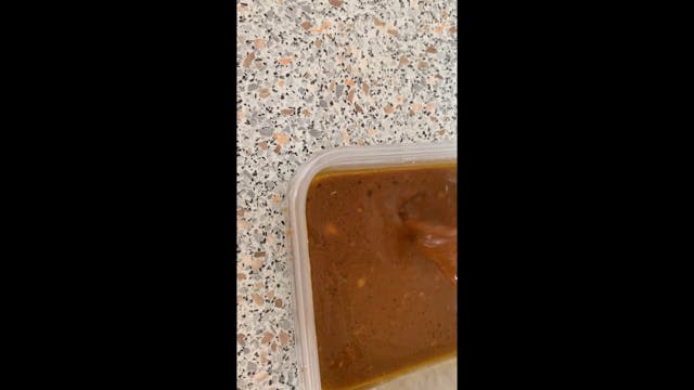 The sauce for the Tuna tataki