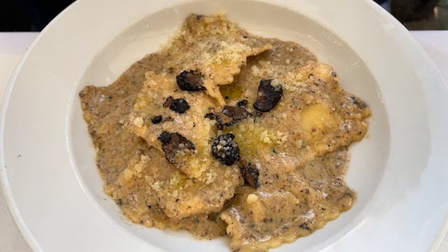 Truffle ravioli at George WPA