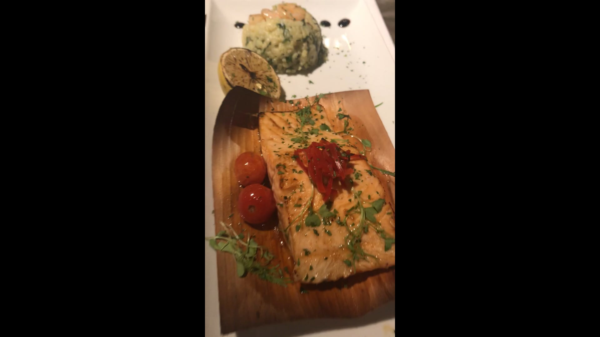 Salmon with risotto