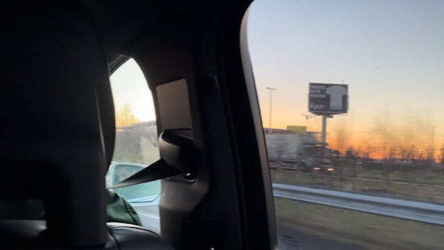 Arrival in Amsterdam, sunrise