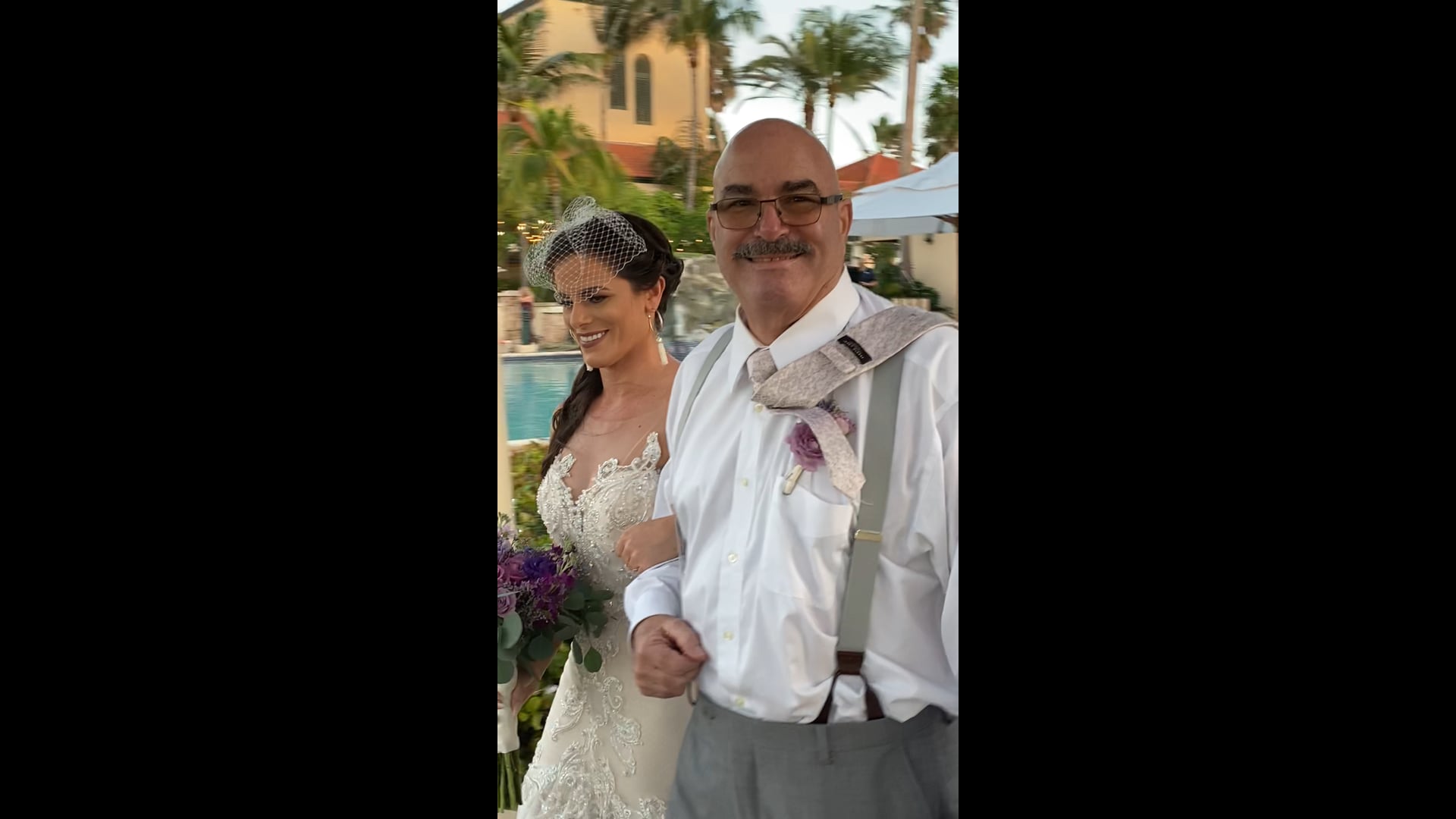 Her father gives her away