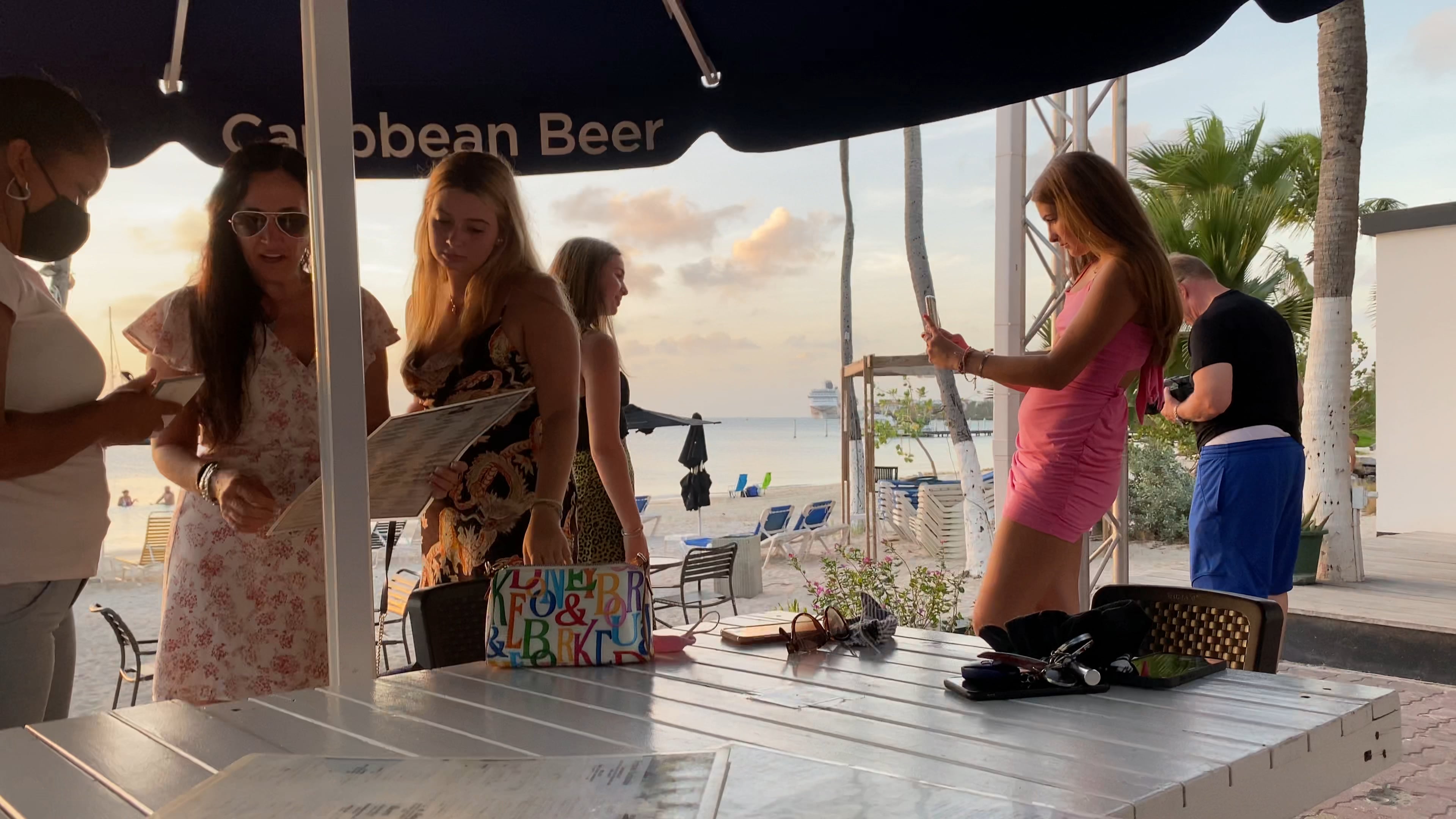 Sunset with our guests at Nikki beach