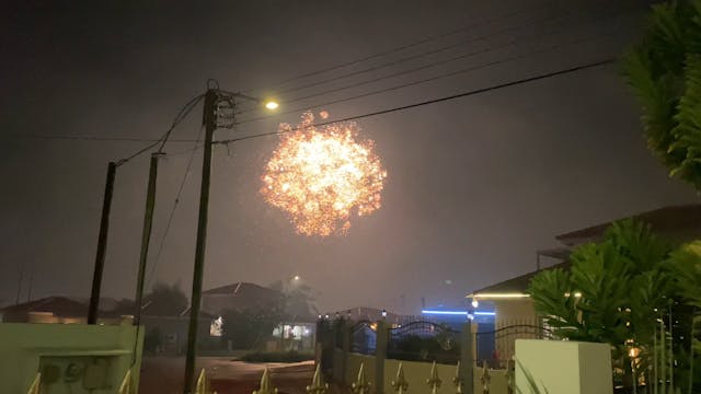 Fire works in Aruba