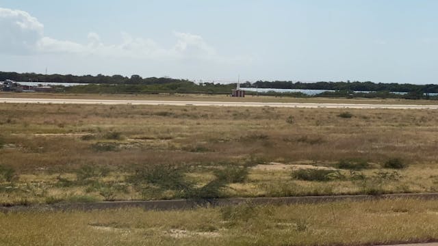 On the tarmac in Aruba