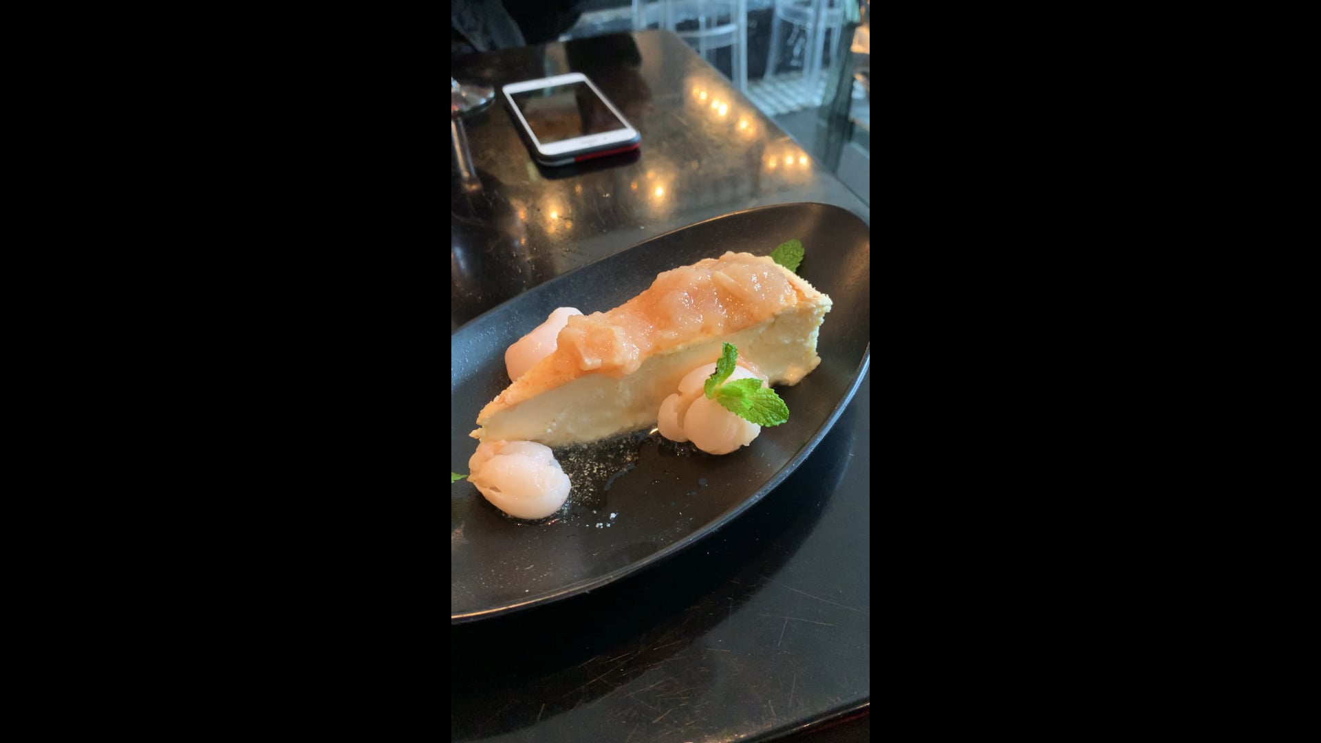 Thin lychee cheese cake