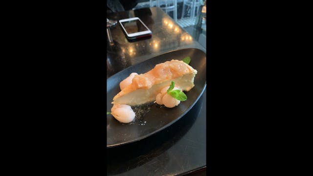 Thin lychee cheese cake