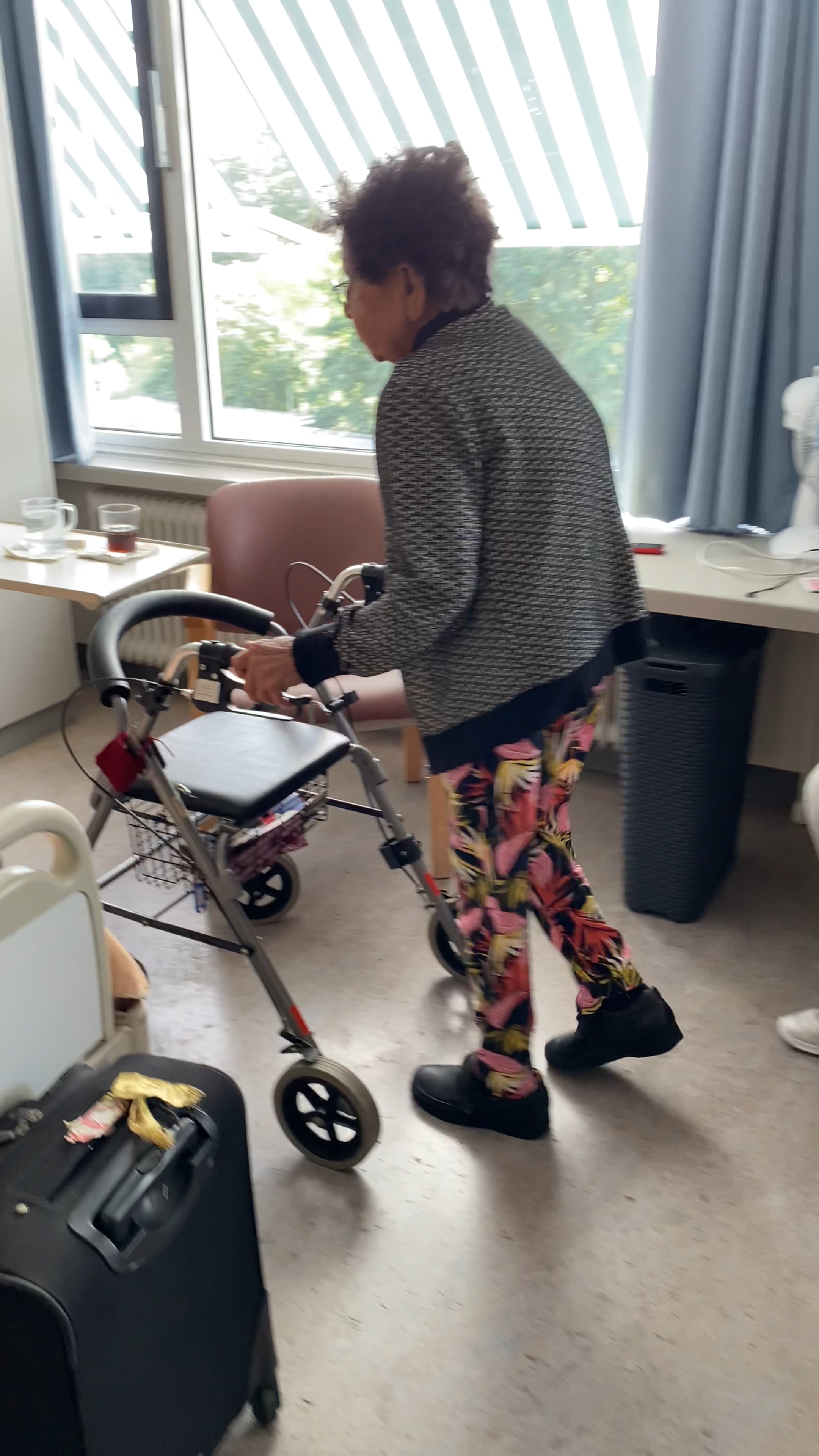 Mom after hip surgery