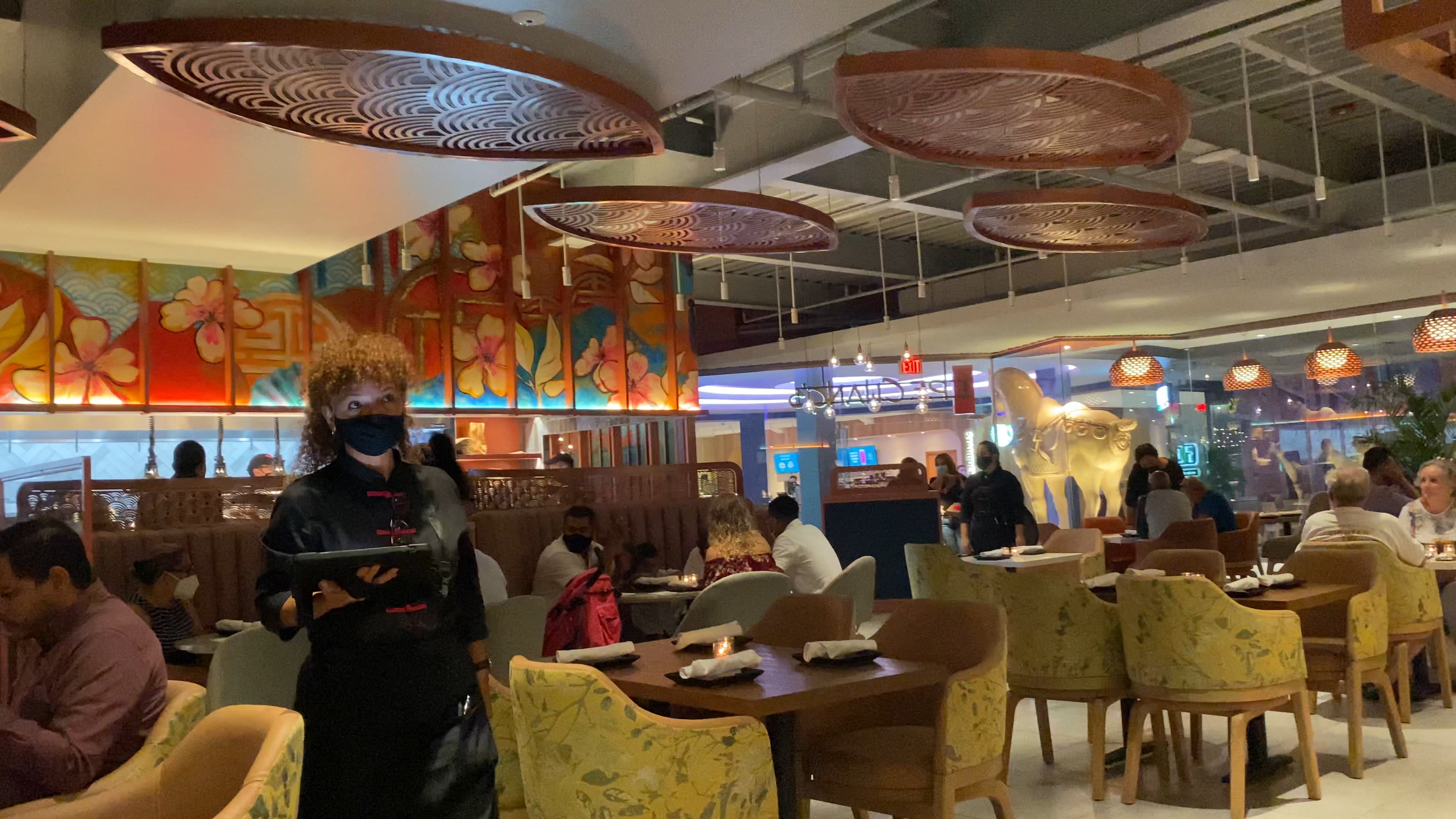 PF Changs with a cuban waitress