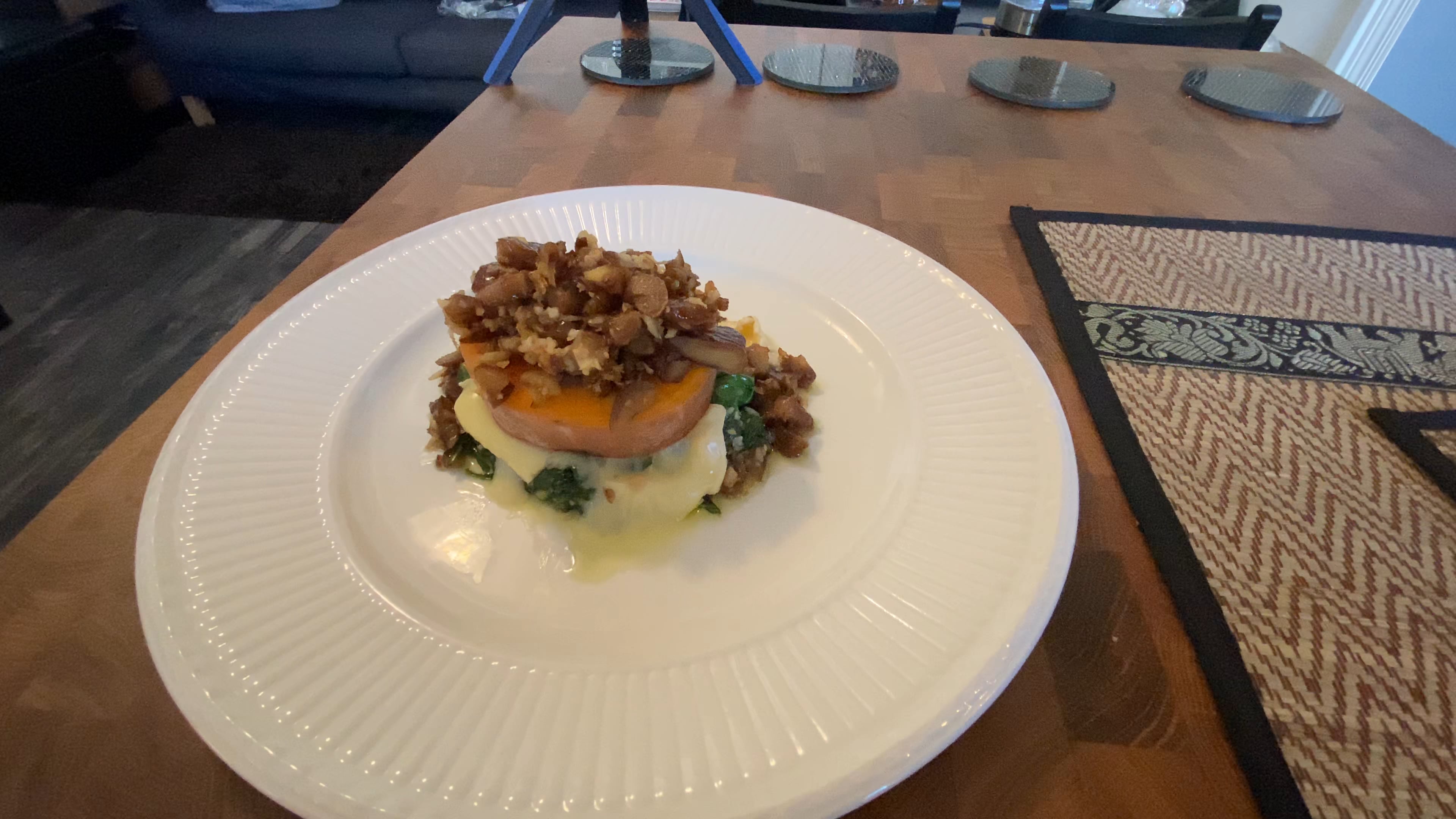 Sweet potato with brie