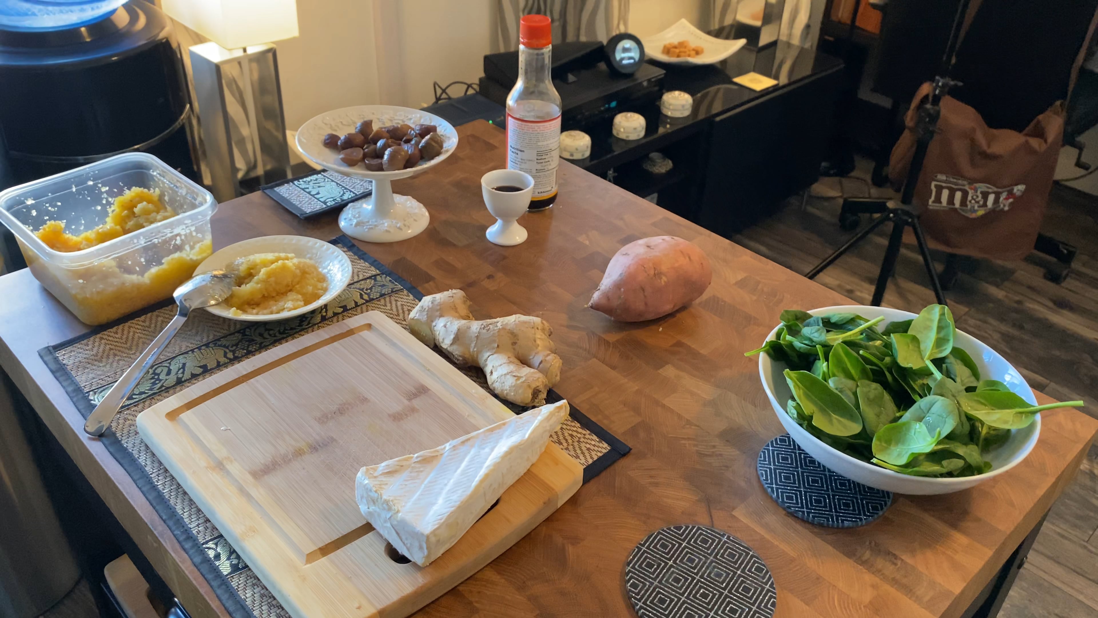 Sweet potato with brie