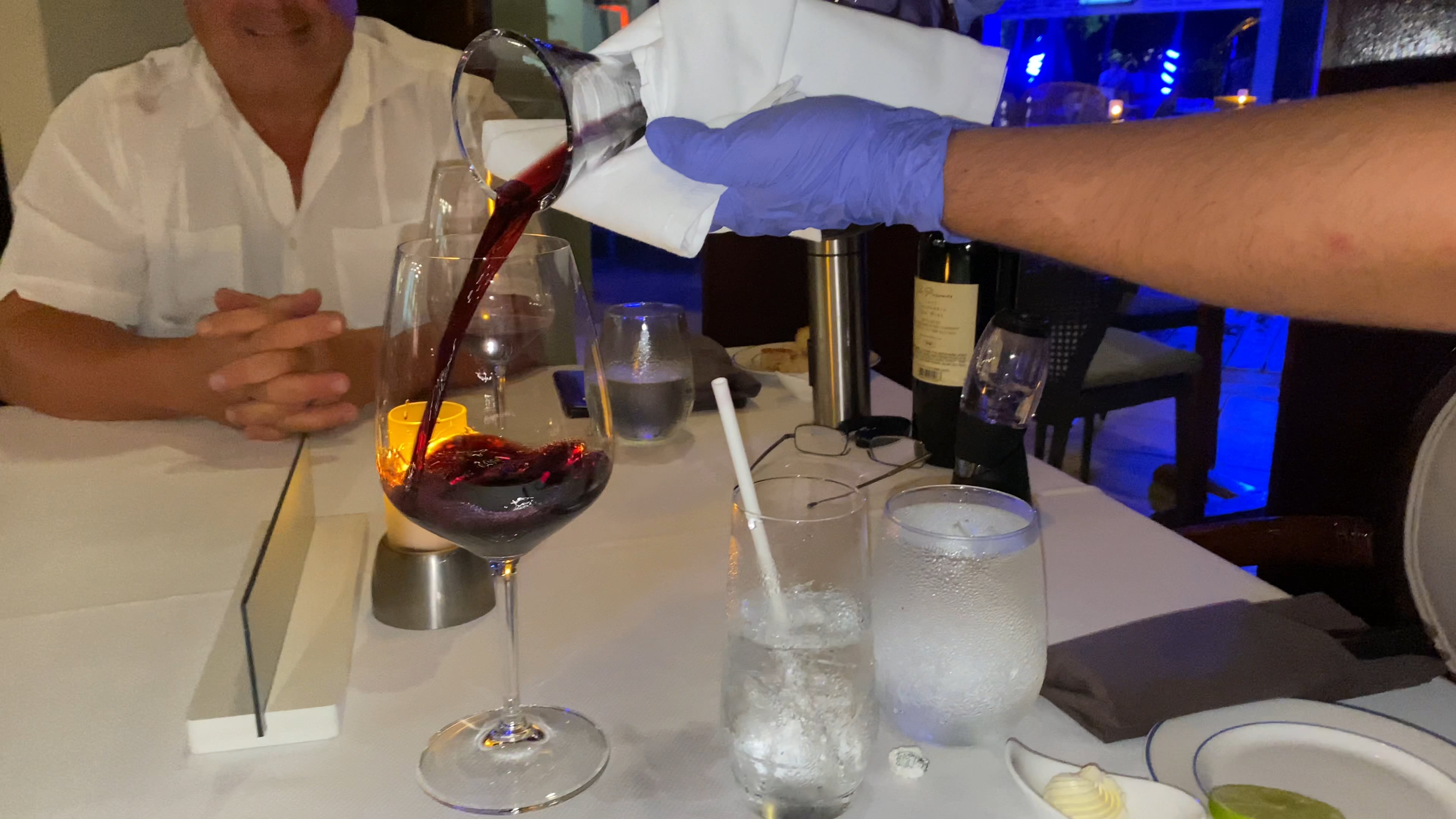 Red Wine at sunset grill