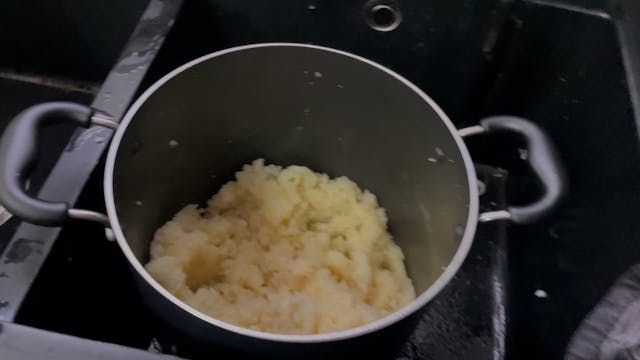 Pink potato salad